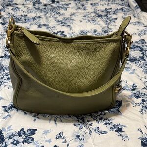 Coach Green Leather Shoulder Bag